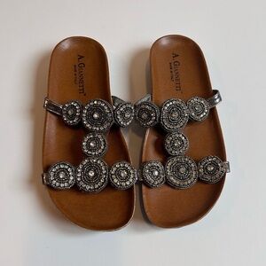 A. Giannetti Women's Silver Sandals